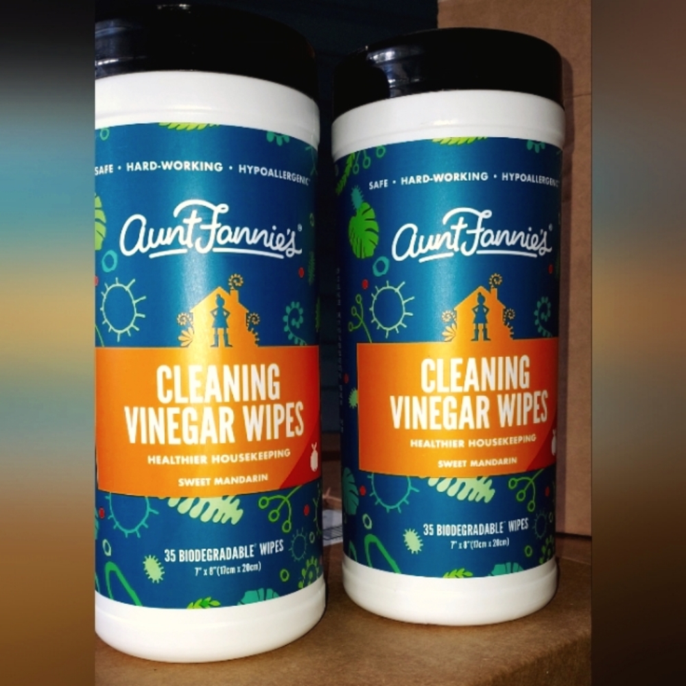 6 containers Aunt Fannies Cleaning Wipes Hypoallergenic and Biodegradable